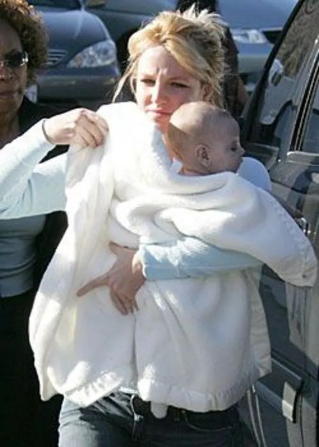 britney and the baby