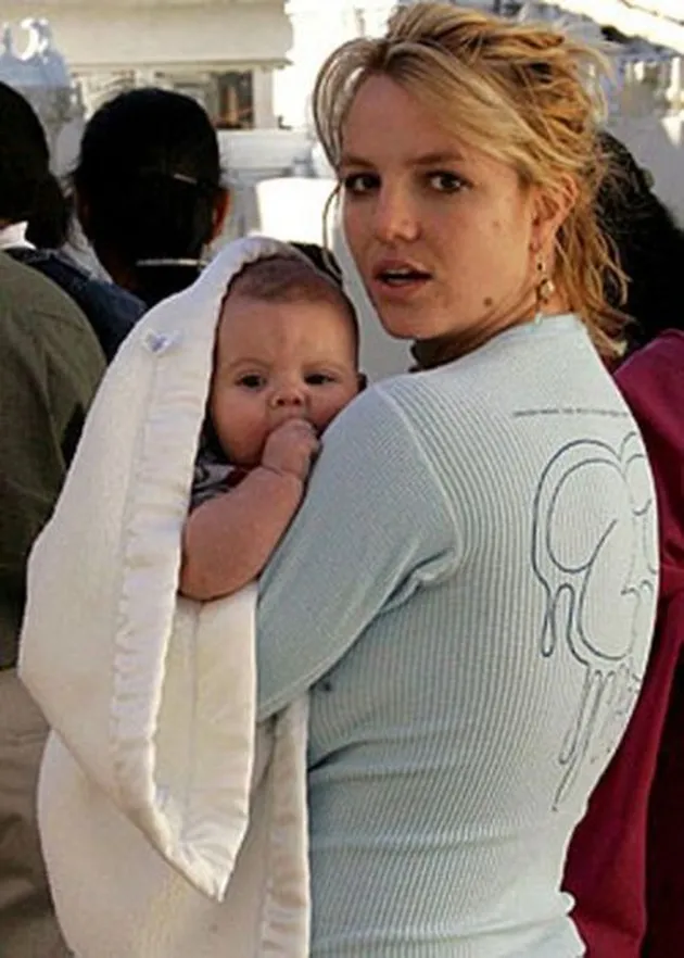 britney and the baby