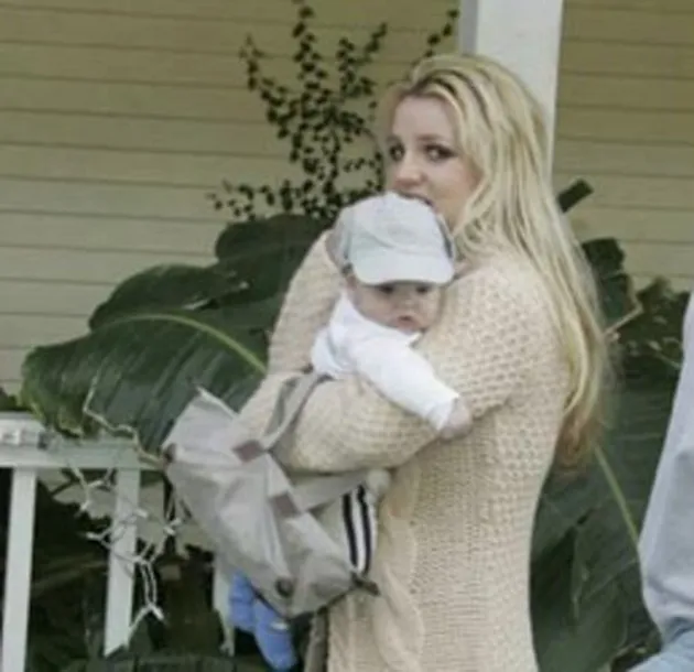 britney and the baby