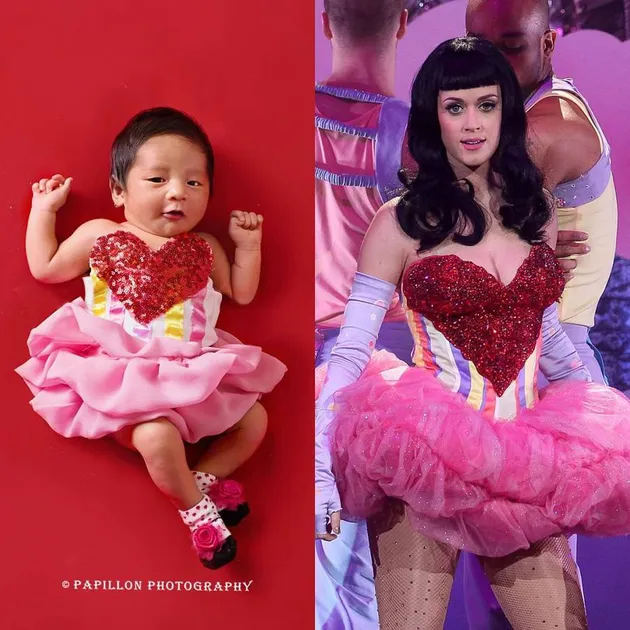 BABY KANARA PUTRI NINDY BERFOTO CENTIL BAK LADY GAGA 