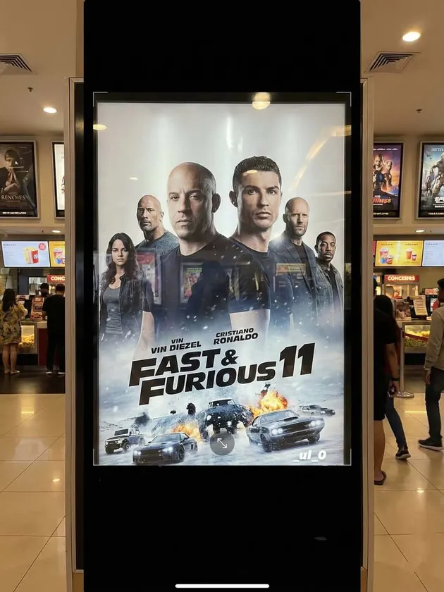 poster AI tampilkan foto Cristiano Ronaldo