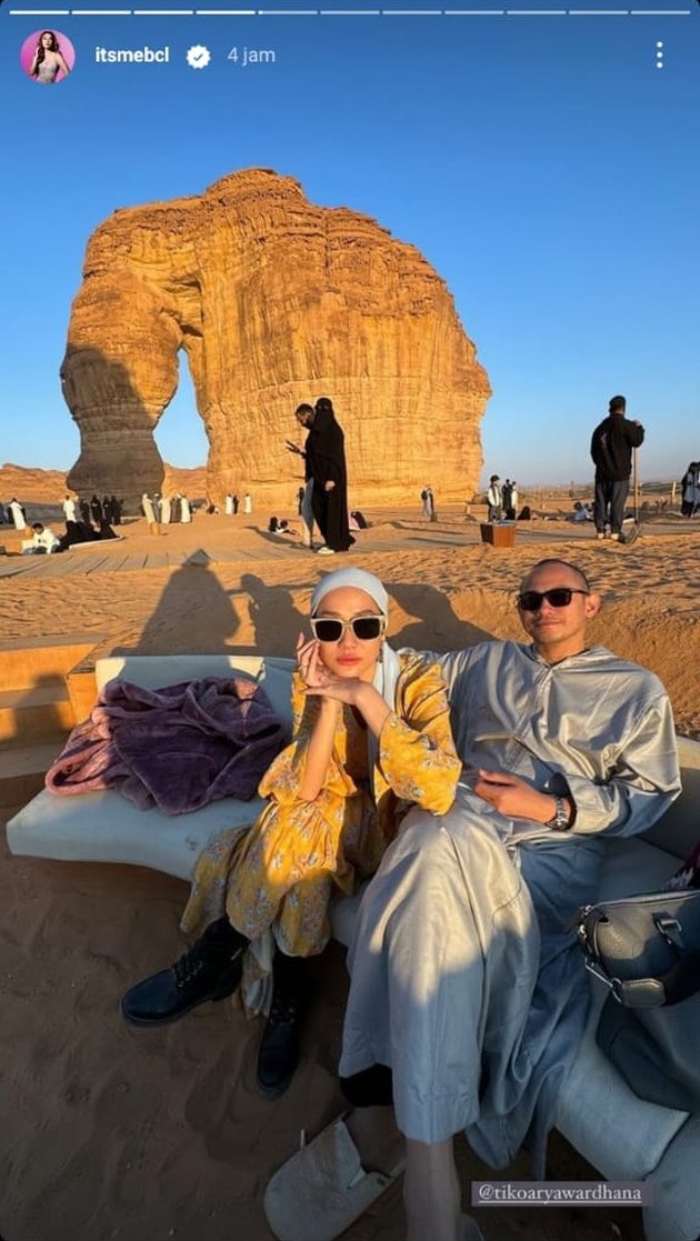 Unfazed by Criticism, Here are 8 Photos of Bunga Citra Lestari's Appearance in Al Ula - Enjoying Swimming While Wearing a Ciput