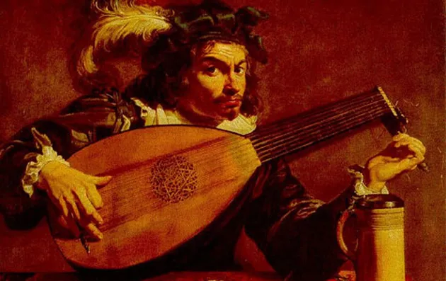 Lute, gitar di Eropa Barat pada zaman renaissance yang menjadi cikal bakal gitar sekarang.