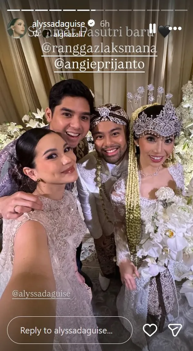 Alyssa Daguise dan Al Ghazali di Pernikahan Ranggaz Laksmana-Angie Prijanto