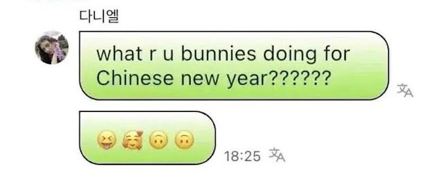 Jadi Danielle NewJeans bertanya pada Bunnies (sebutan fans NewJeans) lewat aplikasi Phoning, soal apa yang mereka lakukan di 'Chinese new year'. Fans Korea mempermasalahkan hal ini karena Danielle memilih menggunakan kata Chinese daripada lunar atau seollal (dalam bahasa Korea).