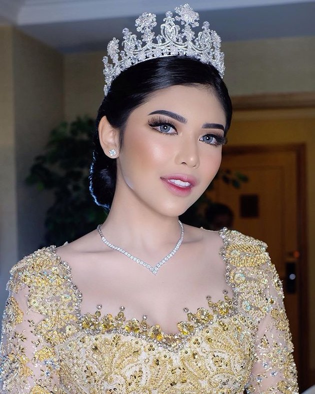 Beautiful Appearance Details of Rica Andriani, Wife of Kompol Fahrul Sudiana, at the Wedding Ceremony and Reception, Looks Like a Queen!