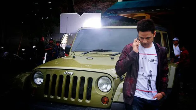 foto-foto Lucky Perdana syuting Anak Menteng