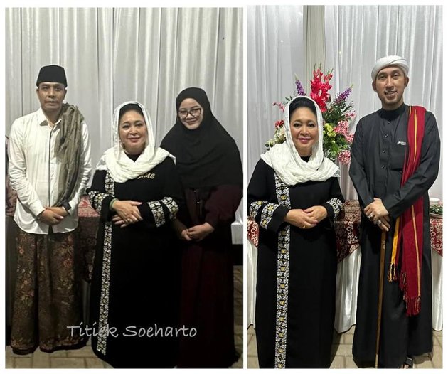 Accompanied by Eno Sigit & Gendis Trihatmodjo, Portrait of Titiek Soeharto Attending a Religious Gathering in Ponorogo