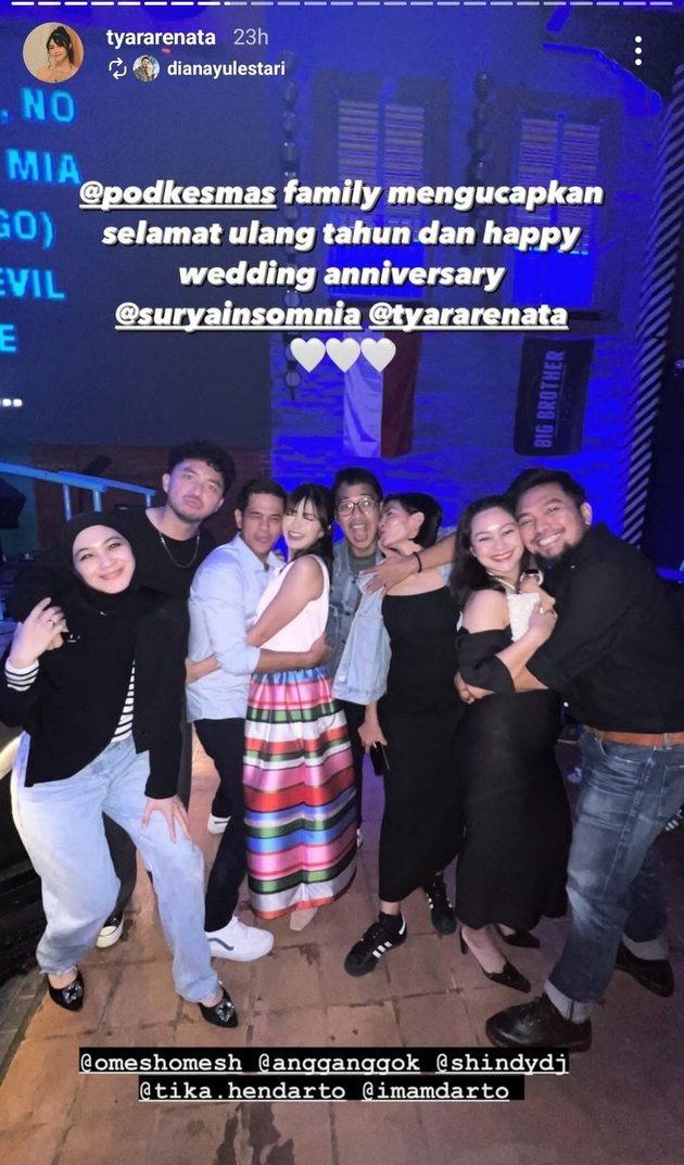 Attended by Ayu Ting Ting to Desta, 8 Photos of Tyara Renata's Birthday Celebration with her Husband Surya Insomnia