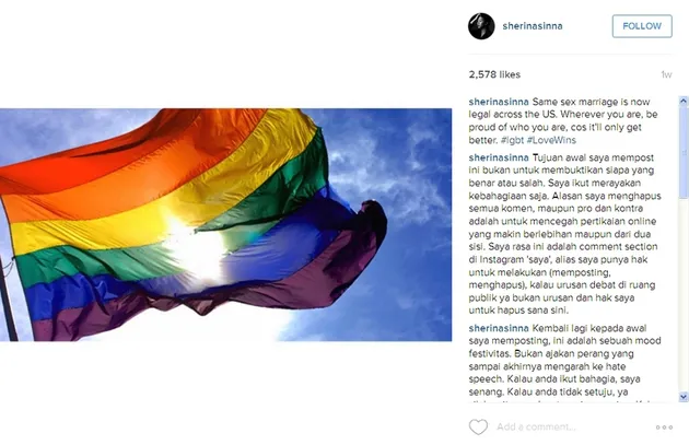 Seleb Dukung Pernikahan Gay
