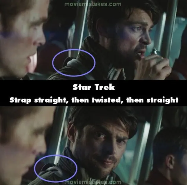 star trek bloopers, kesalahan di film star trek
