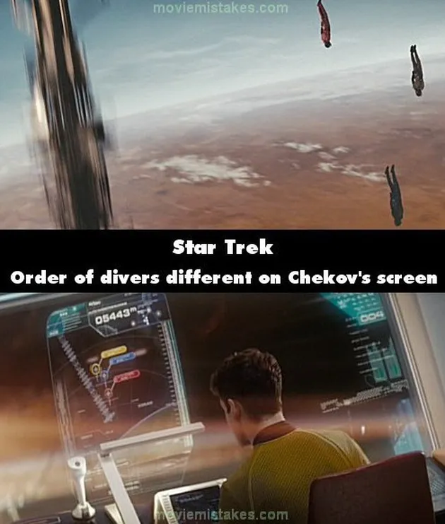 star trek bloopers, kesalahan di film star trek