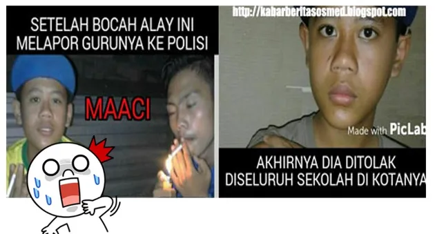 meme dicubit, siswa dicubit, meme siswa dicubit