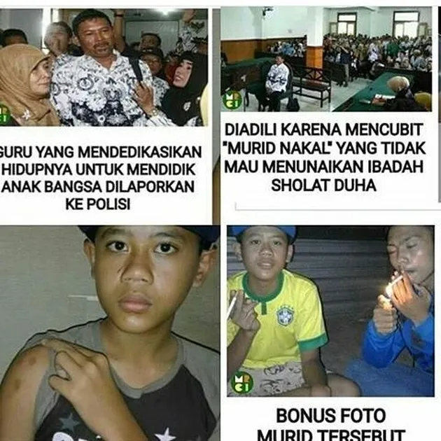 meme dicubit, siswa dicubit, meme siswa dicubit