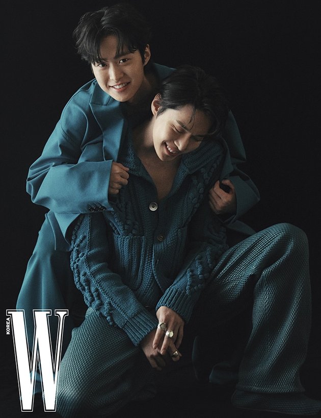 Handsome Sibling Duo: Gong Myung and Doyoung NCT Showcase Their Cool Visuals in 'W Korea' Magazine, Including Childhood Photos!