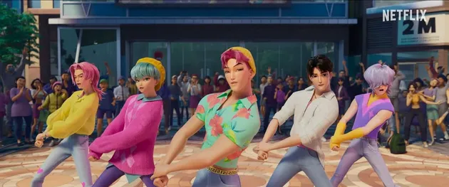 Saja Boys di Film K-Pop Demon Hunters Special Sing-along, Anime