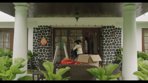 Teras rumah keluarga Tiongkok