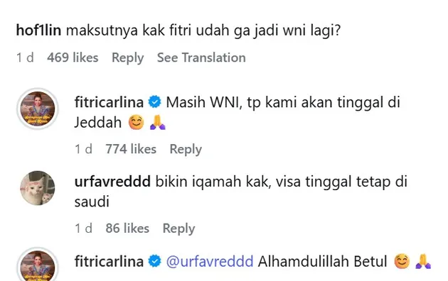 Penjelasan Fitri Carlina