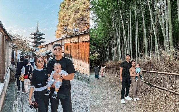 Photos of Indra Priawan Looking Hot Daddy While on Vacation in Japan, Nikita Willy's Husband Looks Handsome While Carrying Their Child