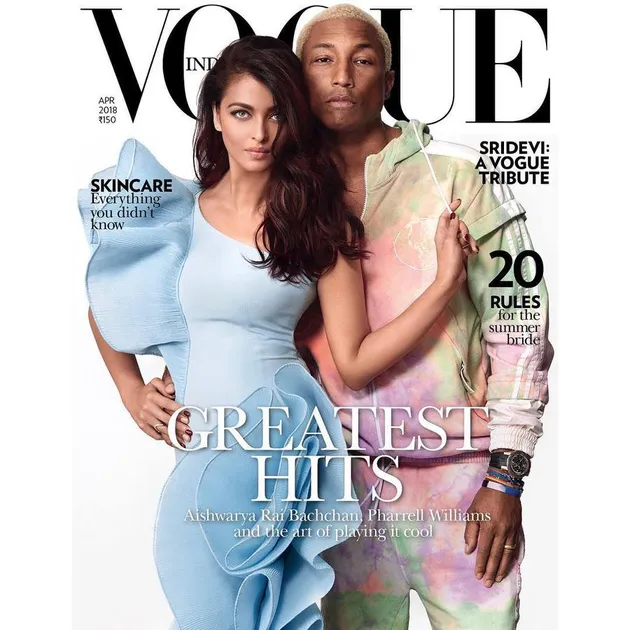 Aishwarya Rai Bachchan Pharrell William Vogue India April 2018