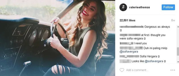 Valerie Thomas Mirip Sofia Vergara