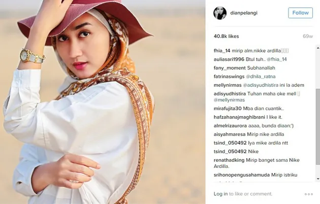 Dian Pelangi Mirip Nike Ardilla