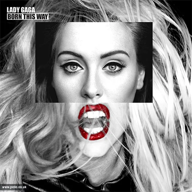 Selain suaranya yang merdu di telinga, Adele juga memiliki karakter vokal yang powerful seperti Lady Gaga. Well, sepertinya Adele bisa mencoba cover artwork seperti ini jika suatu saat nanti ia mendapat sentuhan musik rock.