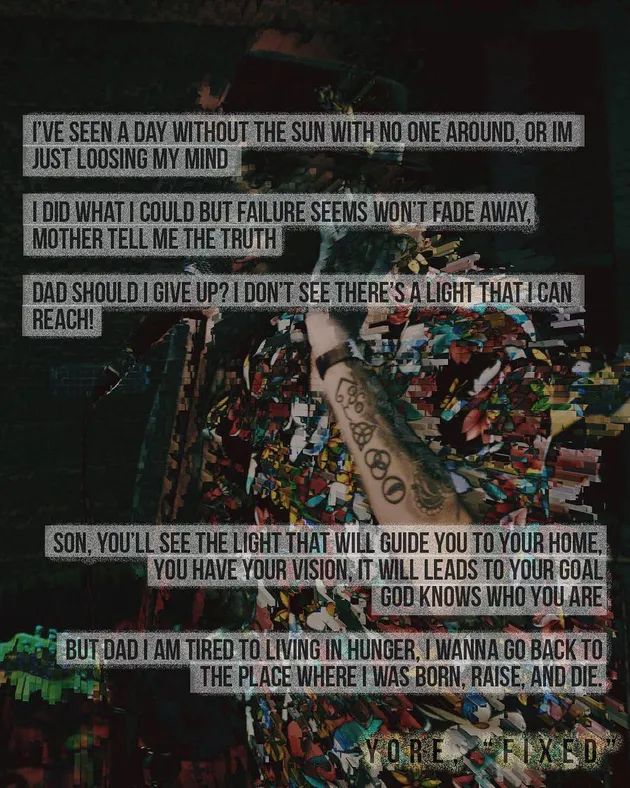 Nah ini adalah lirik lagu dari 'FIXED' yang dalem banget. Masih belum diketahui siapa yang menuliskan liriknya.