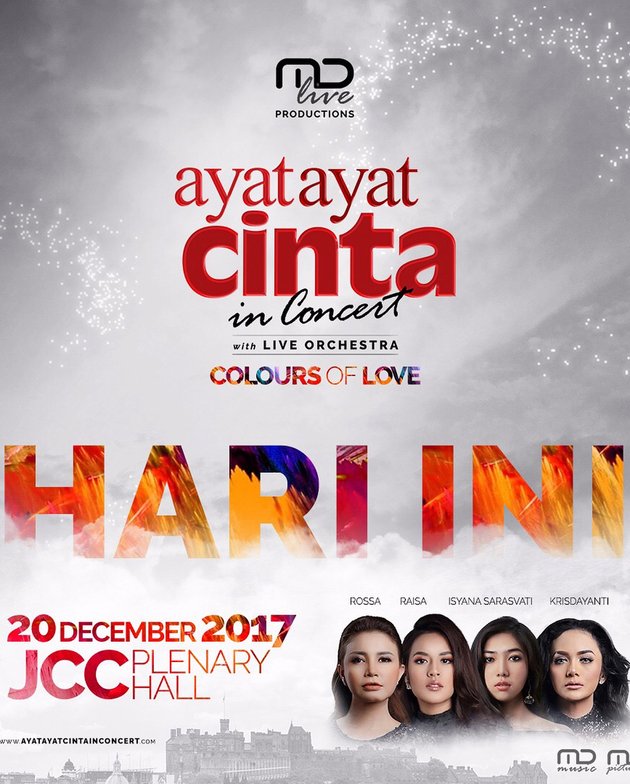 Yang terbaru, 4 Diva menggelar konser bertajuk 'Ayat Ayat Cinta in Concert with Live Orchestra - Colours of Love' di Plenary Hall Jakarta Convention Center (JCC), Jakarta.