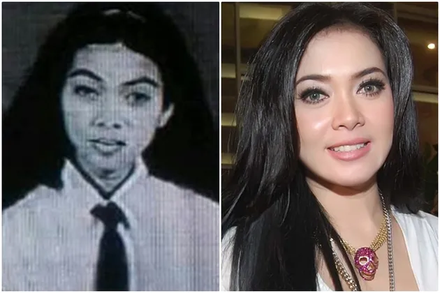 foto-foto seleb cantik dengan perubahan wajah drastis