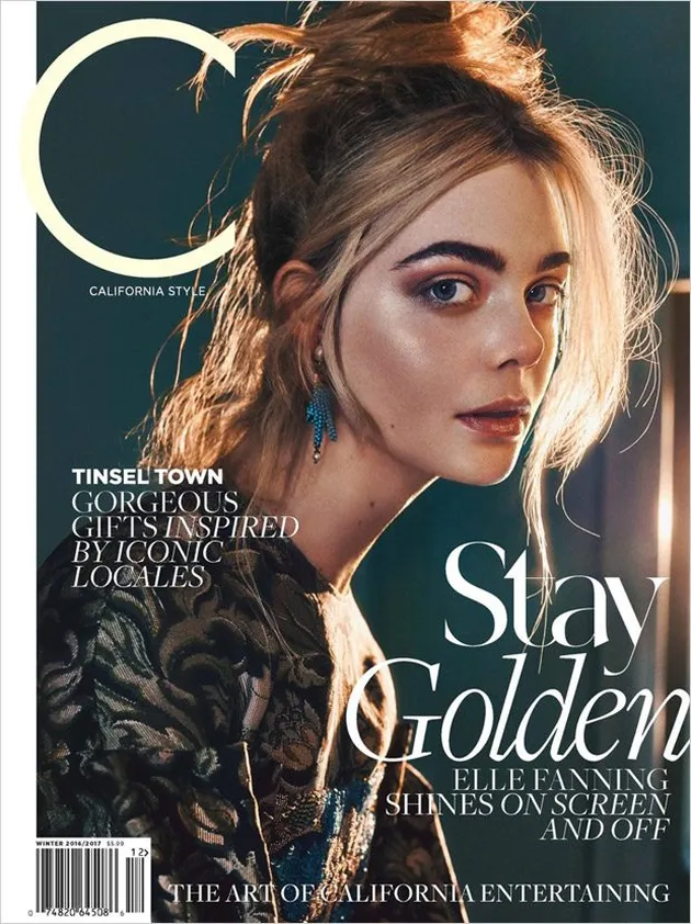 Elle Fanning tampil ala Peri Musim Dingin