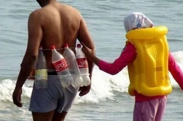 foto-foto kegilaan manusia saat musim panas