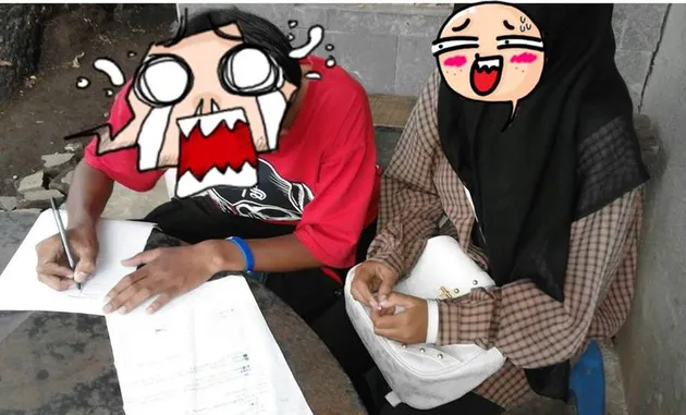 foto-foto sejoli tertangkap bermesraan di Malang