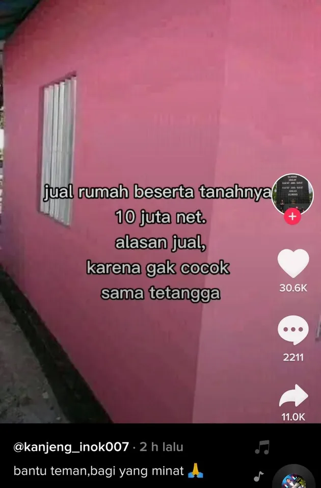 rumah tanah 10 juta gak cocok tetangga