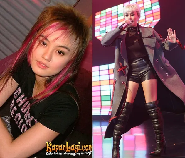 Yang pertama ada penyanyi internasional Agnez Mo. Wanita yang satu ini memang dikenal dengan penampilannya yang memukau. Terutama pada bagian rambut yang kerap ia ganti warna dan modelnya.