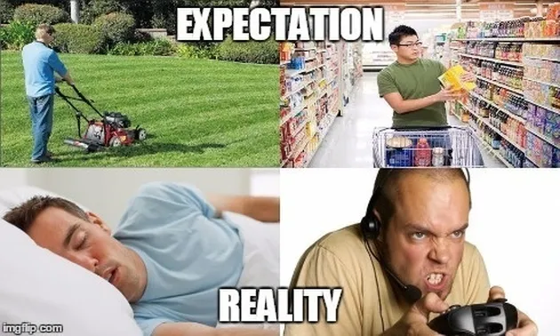 ekspetasi vs kenyataan