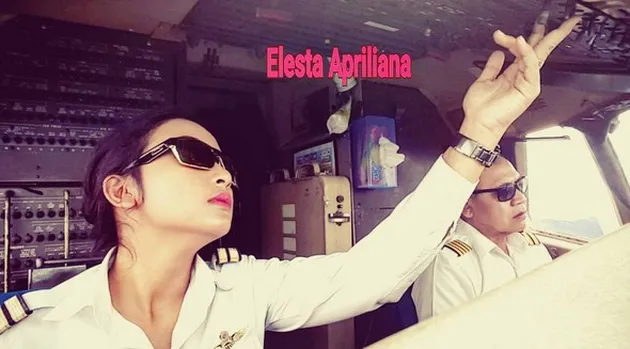 pilot canti, gadis cantik, cewek cantik, pilot elesta