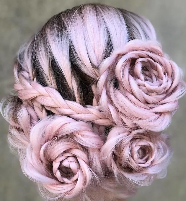 Rambut Kepang Mawar