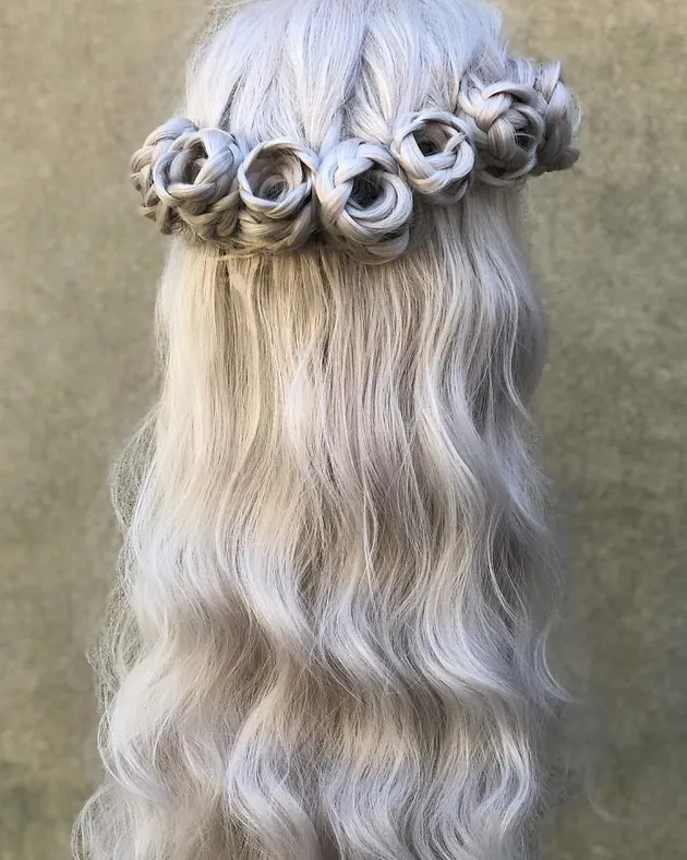 Rambut Kepang Mawar