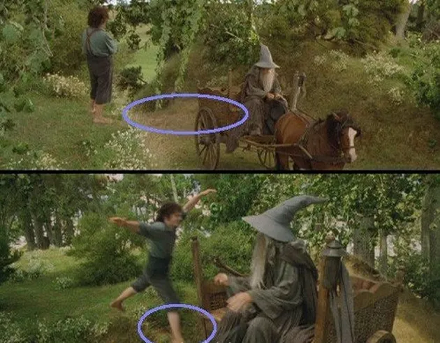 bloopers, kesalahan film, kesalahan film lord of the rings