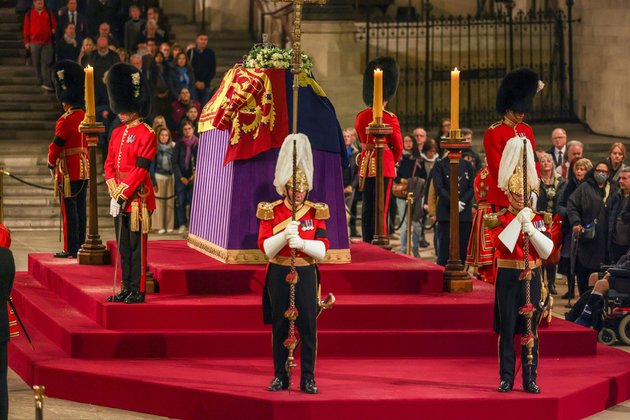Photos of Queen Elizabeth II's Funeral, Prince Harry Allowed to Stand Guard in Military Uniform - David Beckham Comes to Pay Respects