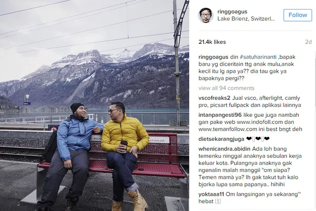 Kerja di Swiss, Ringgo Agus Rahman Kangen Berat Baby Bjorka
