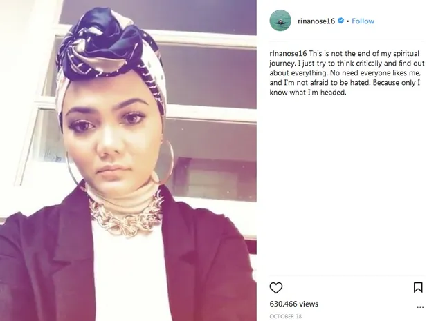Rina Nose Lepas Hjab