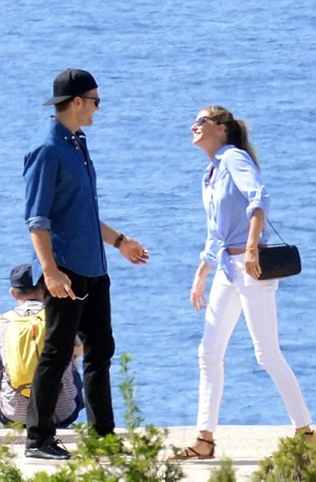 Tom Brady dan Gisele Bundchen di Italia