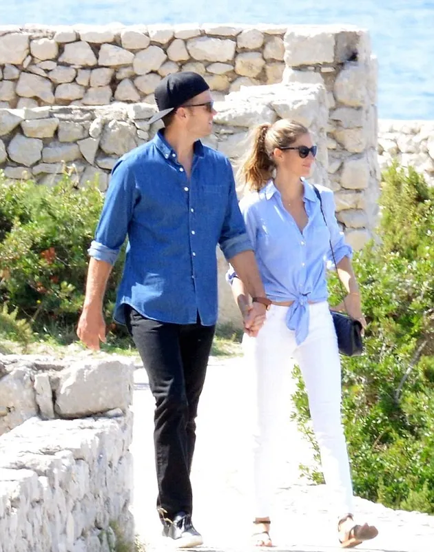 Tom Brady dan Gisele Bundchen di Italia