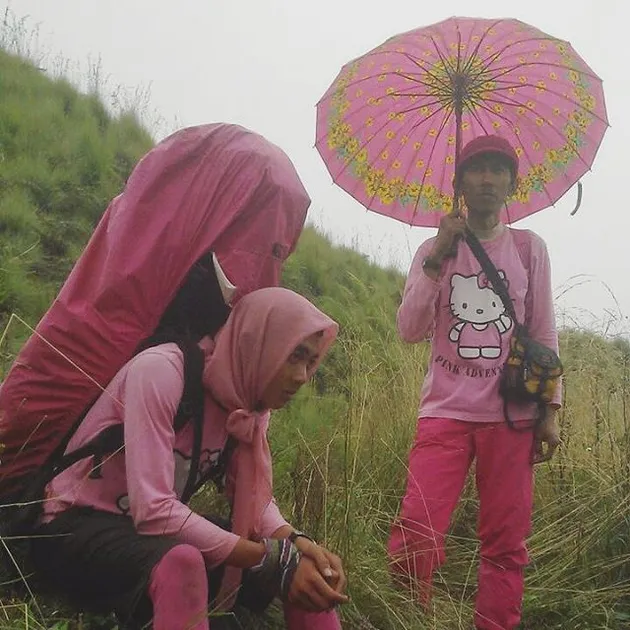 pendaki pink gunung