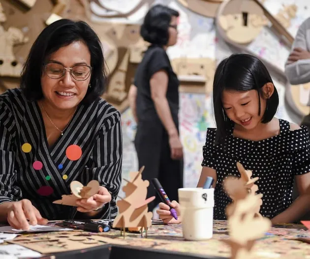 Menteri Sri Mulyani kunjungi Museum Macan