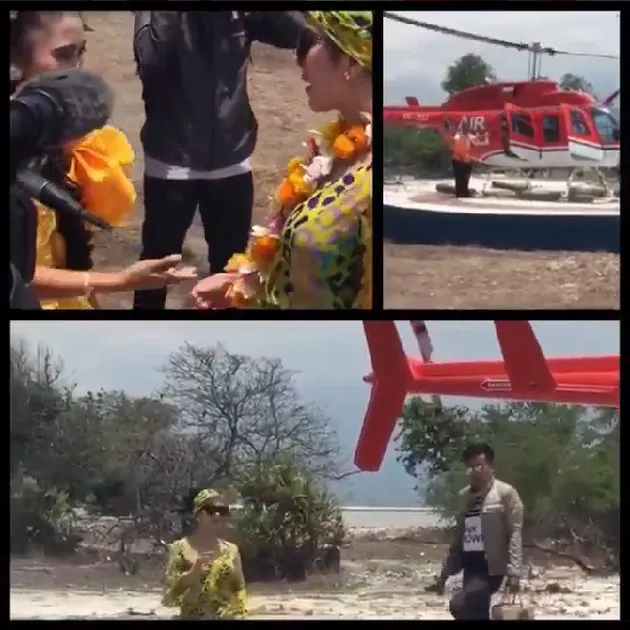 Harga sewa helikopter Syahrini