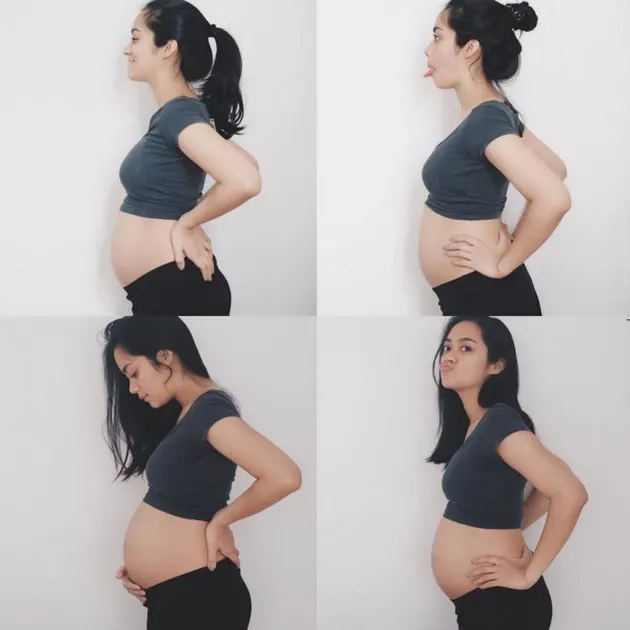 OOTD ibu hamil Ayudia Bing Slamet