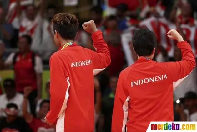 momen indonesia raya berkumandang di Rio 2016